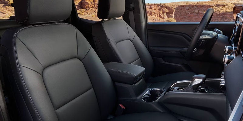 2026 GMC Canyon interior with premium seating and cabin features.