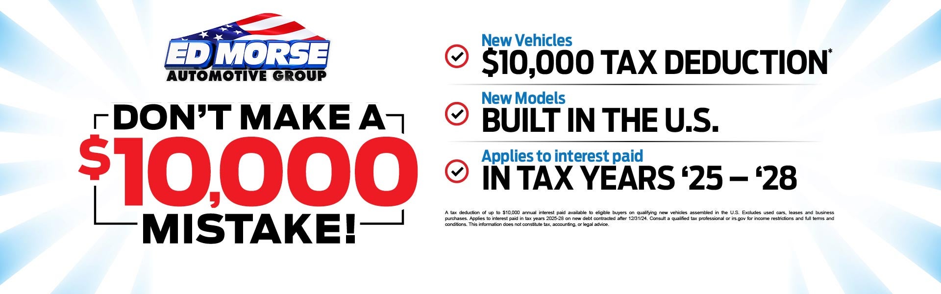 Ed Morse GMC Northeast - 10K Tax Deduction