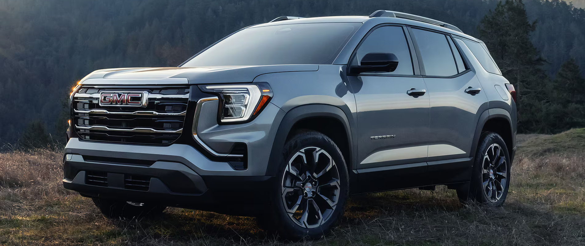 2027 GMC Terrain FWD compact SUV featuring a modern exterior, bold front grille, and stylish alloy wheels.