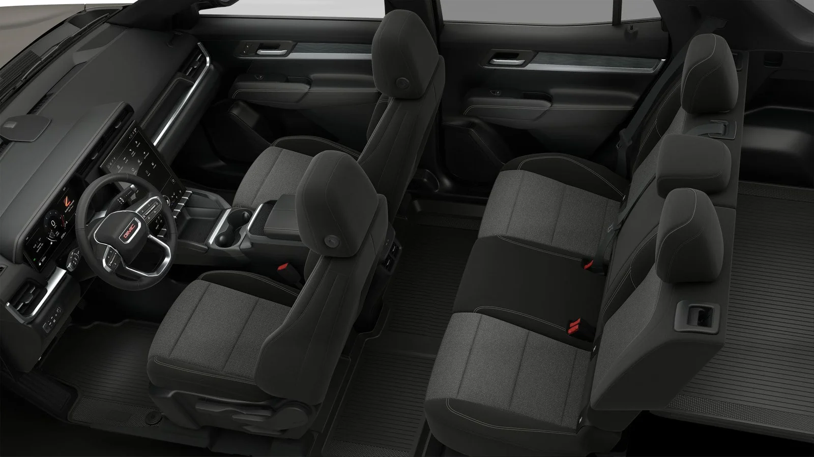 Interior of the 2027 GMC Terrain AWD featuring spacious seating, premium upholstery, and a modern cabin layout.